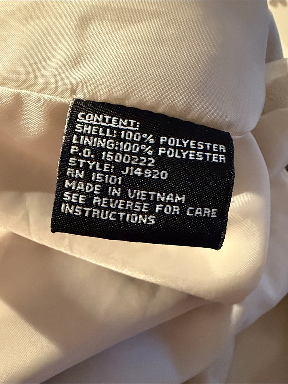 Jones New York Cream Hooded Zip-Up Utility Jacket size Large petite - Picture 5 of 5